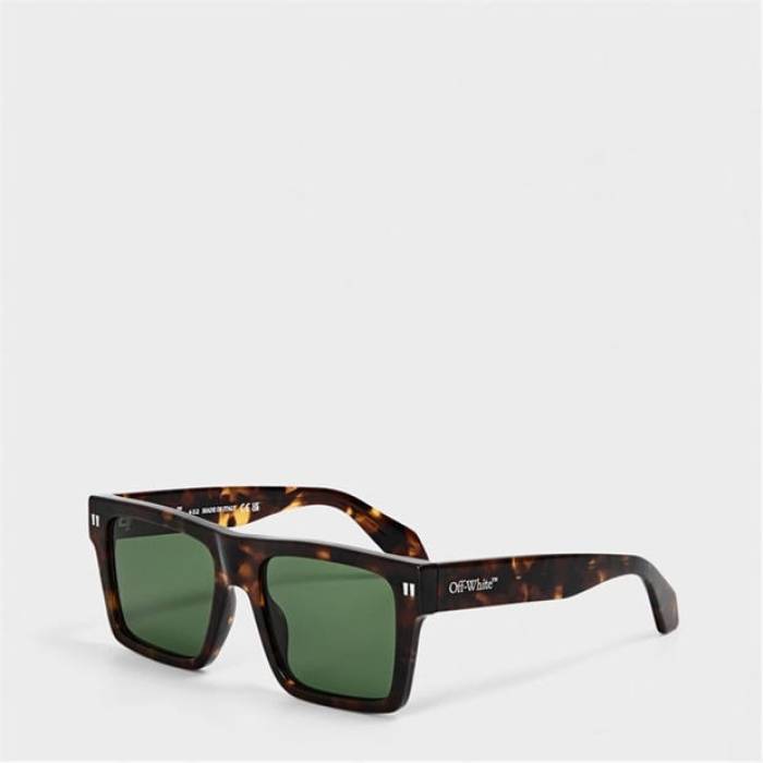Off White 【 Unisex Round Sunglasses, Round Style Unisex Havana/Green 】 ユニセックス green 緑・グリーン