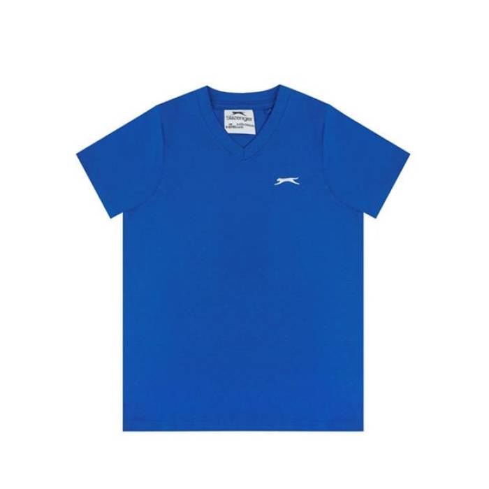 Slazenger 【 V Neck T Shirt Junior Boys Kids Royal Blue 】 ジュニア キッズ 青色 ブルー