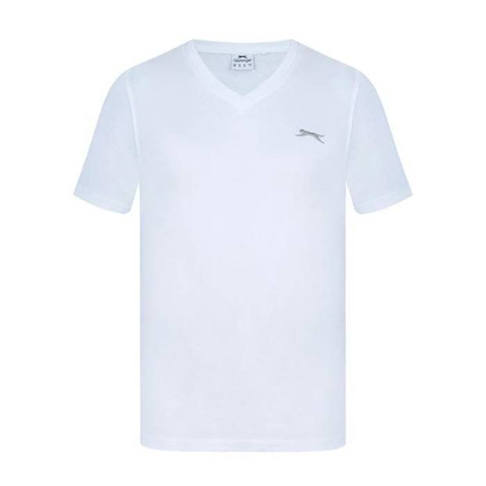 Slazenger 【 V Neck T Shirt Mens Men White 】 メンズ メンズ 白色 ホワイト