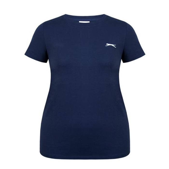 Slazenger 【 Neck Tee Womens Women Navy 】 ティーシャツ レディース レディース 紺色 米国海軍