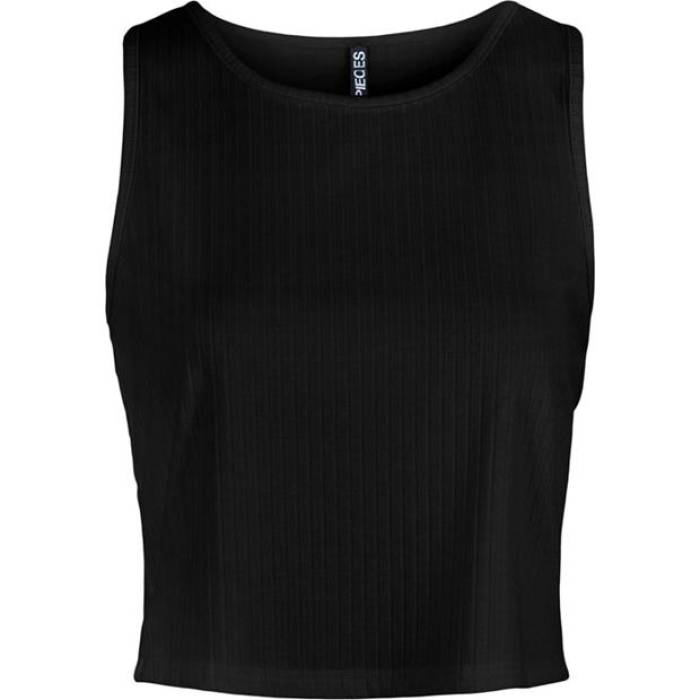 ピーシーズ Pieces 【 Women\u0027s Crop Tops Women Black 】 レディース Crop クロップ レディース 黒いこと 黒いこと