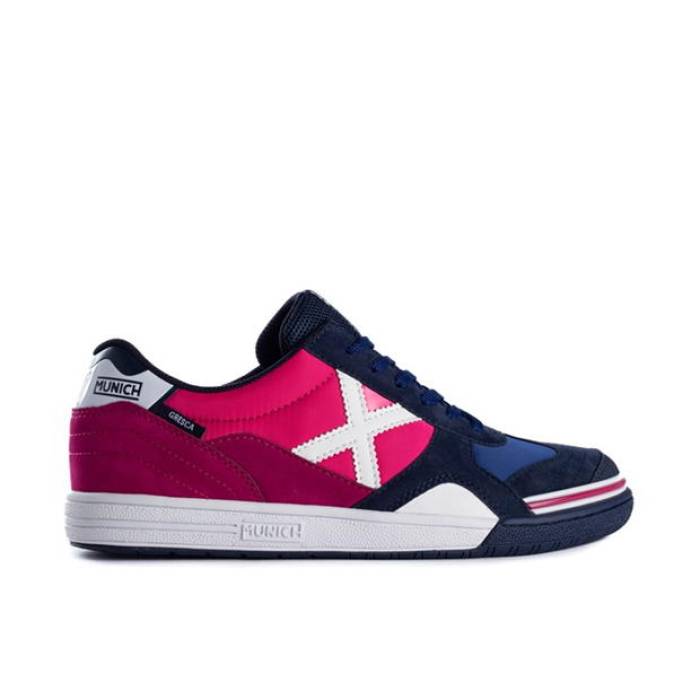 Munich 【 Gresca Indoor Football Shoes Men Navy/Fuchsia 】 蹴球 シューズ 運動すること靴 メンズ 紺色 米国海軍