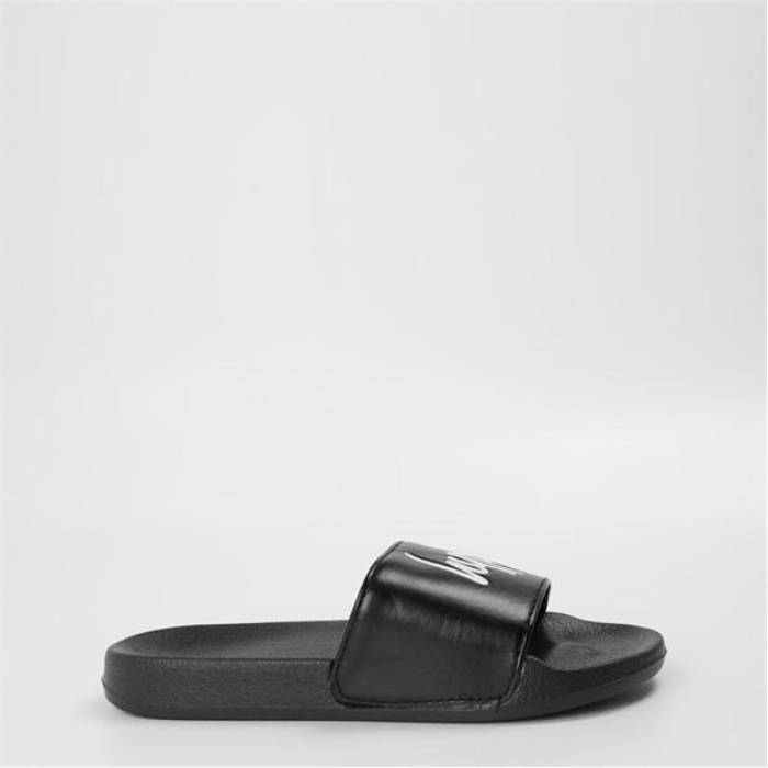 Hype 【 Kids' Script Slider Slipper Kids Black 】 スクリプト ジュニア キッズ 黒色 ブラック｜スニケス