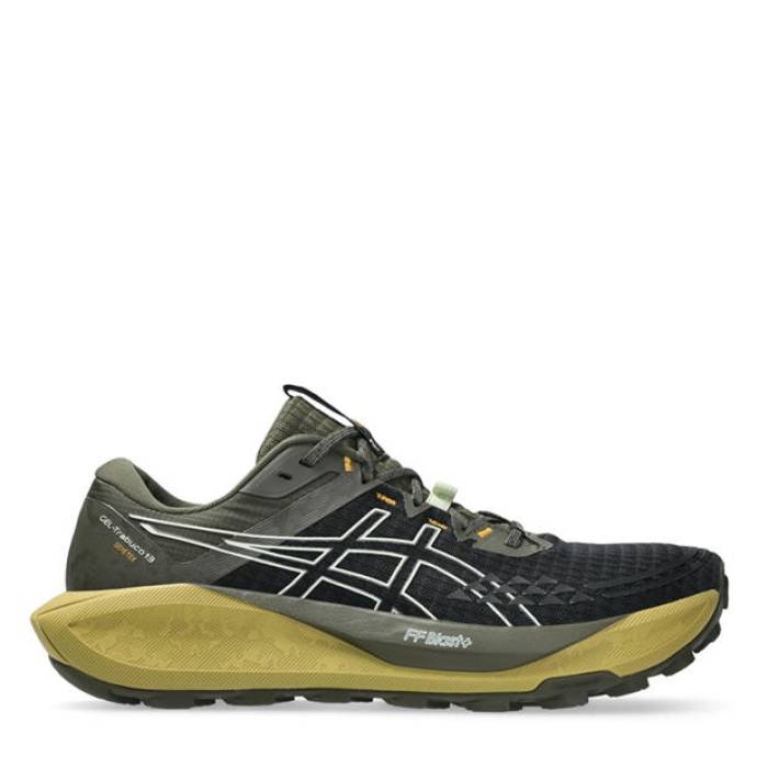 アシックス Asics 【 Gel-Trabuco 13 Gtx Mens Trail Running Shoes Men Black/Whisp Grn 】 13 サー青少年 メンズ シューズ 運動すること靴 メンズ 黒いこと 黒いこと