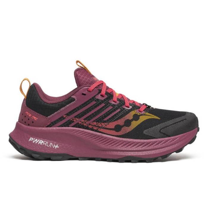 サッカニー Saucony 【 Trail Running Shoes Women Black Terra 】 シューズ 運動すること靴 レディース 黒いこと 黒いこと