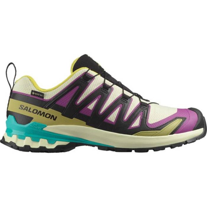 サロモン Salomon 【 Xa Pro V8 Gtx Trail Running Shoes Mens Men Yellow/Pink 】 労働者階級 シューズ 運動すること靴 メンズ メンズ yellow 黄味がかった・黄色 pink さくら色