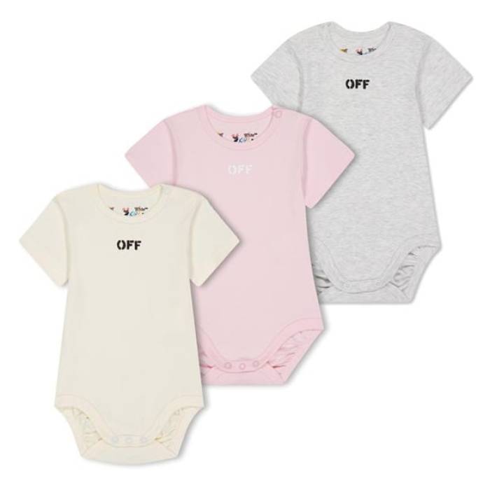 Off White 【 Kids Short-Sleeve 3-Pack Bodysuit Set Kids Multicolor 】 3個入 ボディースーツ ジュニア キッズ 27,454円