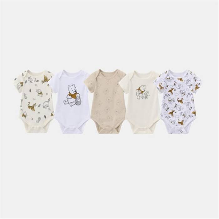 Character 【 5Pk Bodysuit Baby Kids Winnie 】 上半身背広 お坊っちゃん キッズ