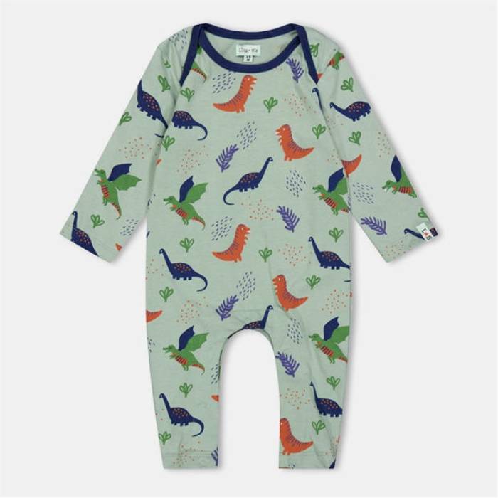 Lilly And Sid 【 Kids\u0027 Dino Playsuit Kids Sage 】 お坊っちゃん キッズ