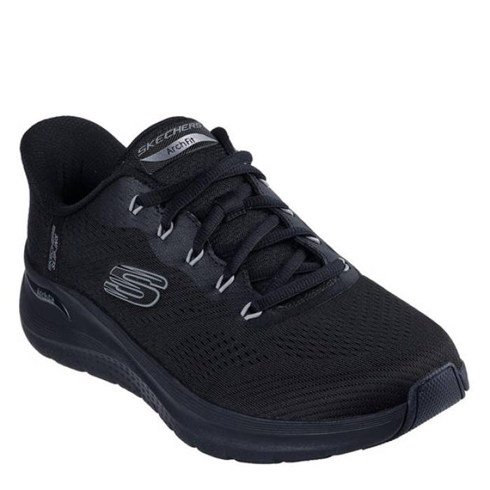 スケッチャーズ Skechers 【 Arch Fit Low-Top Trainers Men Triple Black 】 シューズ スニーカー メンズ 黒色 ブラック