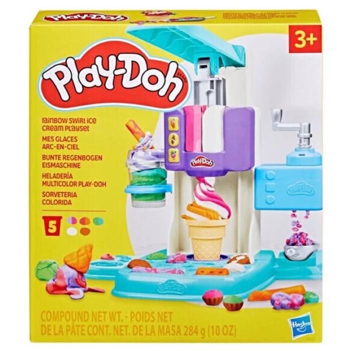 Play-Doh 【 Rainbow Swirl Ice Cream Playset Unisex Ice Cream 】 虹色 レインボー クリーム ユニセックス アイスクリーム