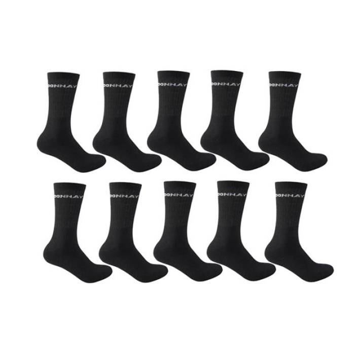 Donnay 【 10 Pack Crew Socks Children Kids Black 】 クルー ソックス・靴下 ジュニア キッズ 黒色 ブラック