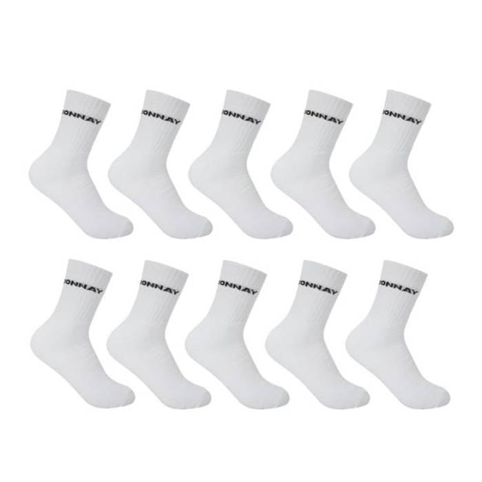 Donnay 【 Crew 10 Pack Sports Socks Men White 】 クルー ソックス・靴下 メンズ 白色 ホワイト