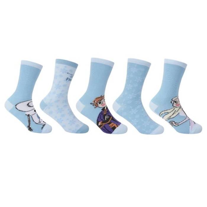 Character 【 Crew Sock 5Pk Junior Kids Frozen 】 クルー ジュニア キッズ