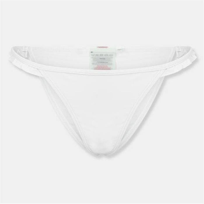 ブレイブソウル Brave Soul 【 Rise Bikini Bottoms With Frill Trim Women White 】 ライズ ズボン ボトムス レディース 白色 ホワイト