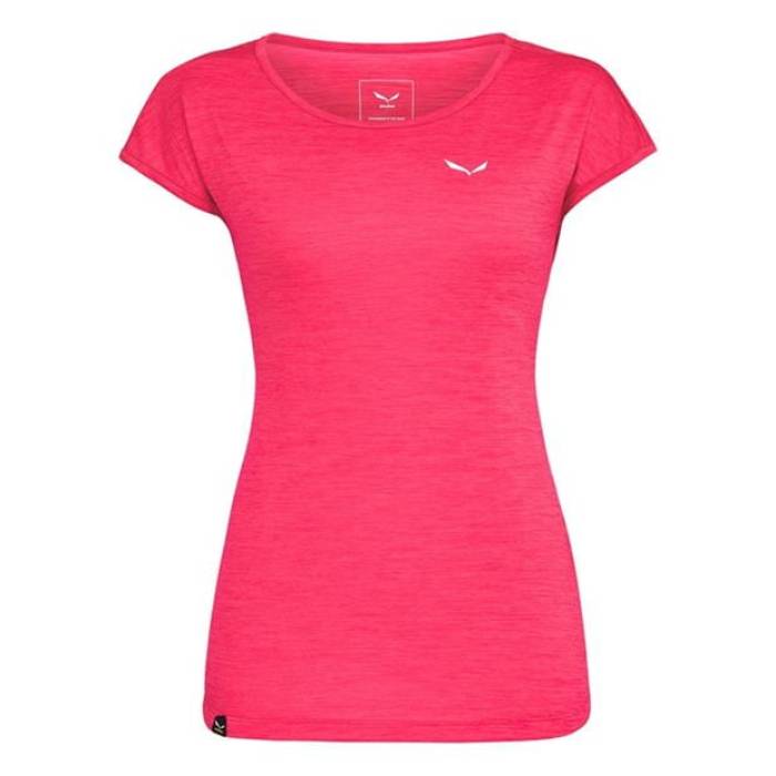 サレワ Salewa 【 Puez Melange Dry T-Shirt Womens Women Rose Red Mel 】 Tシャツ レディース レディース Rose ローズ Red 赤・レッド｜スニケス