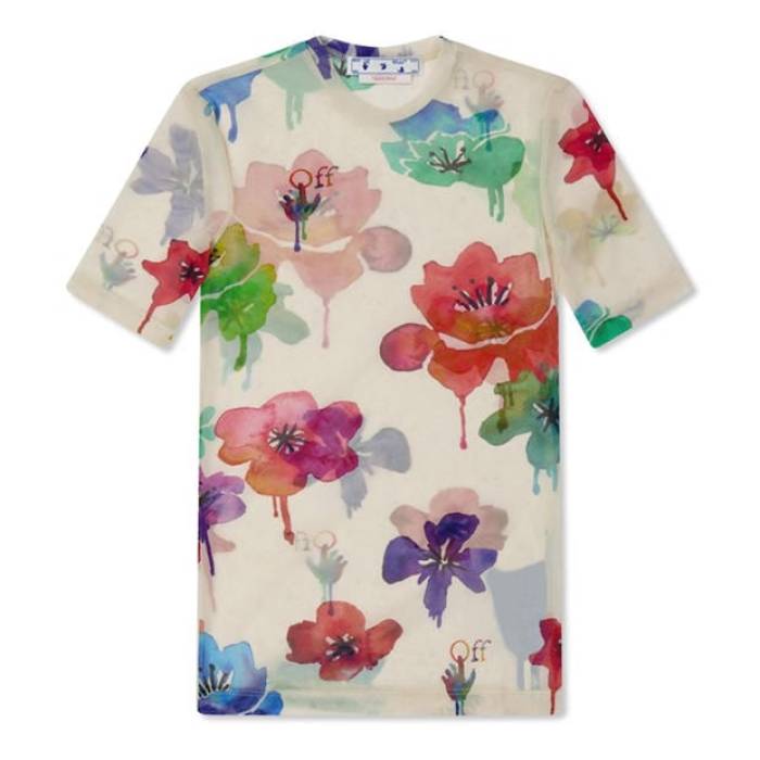 Off White 【 Women's Floral Pop T-Shirt Women Sand Multi 】 レディース Tシャツ レディース 砂色・サンド｜スニケス