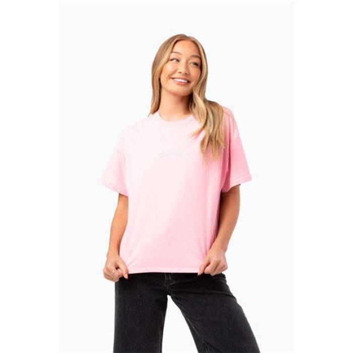 Hype 【 Scribble Regular Fit T-Shirt Women Pink 】 Tシャツ レディース pink ピンク