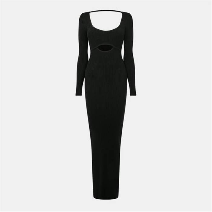 手玉 濾過性病原体 Jack Wills 【 Cut Out Midaxi Dress Women Black 】 御召しもの レディース 黒いこと 黒いこと