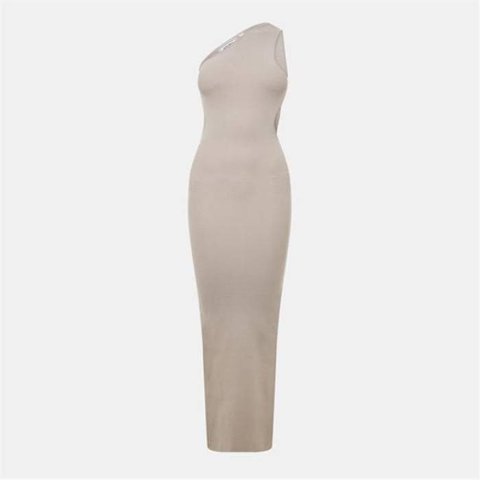 ジャック ウィルス Jack Wills 【 Knitted Asymmetric Cut Out Midi Dress Women Stone 】 ドレス レディース