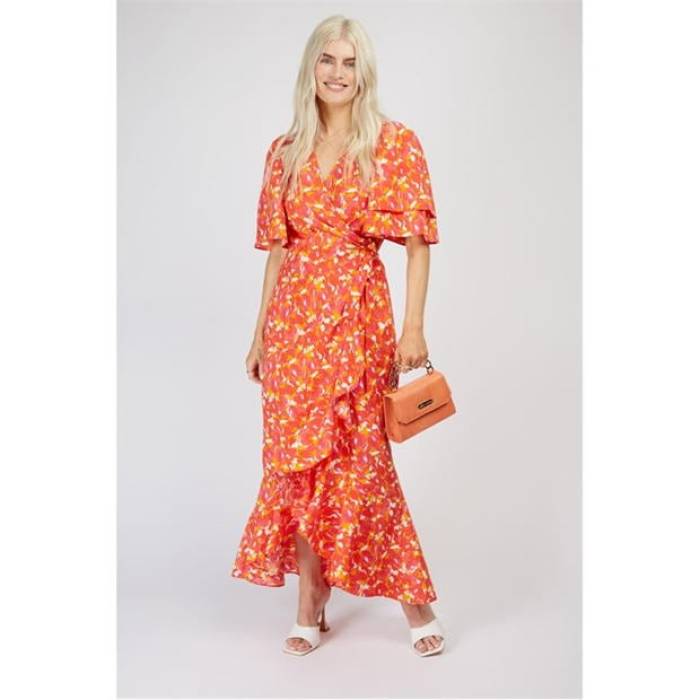 リトルミストレス Little Mistress 【 Maxi Dress Women Red Pink Flrl 】 マキシドレス レディース Red 赤・レッド pink ピンク
