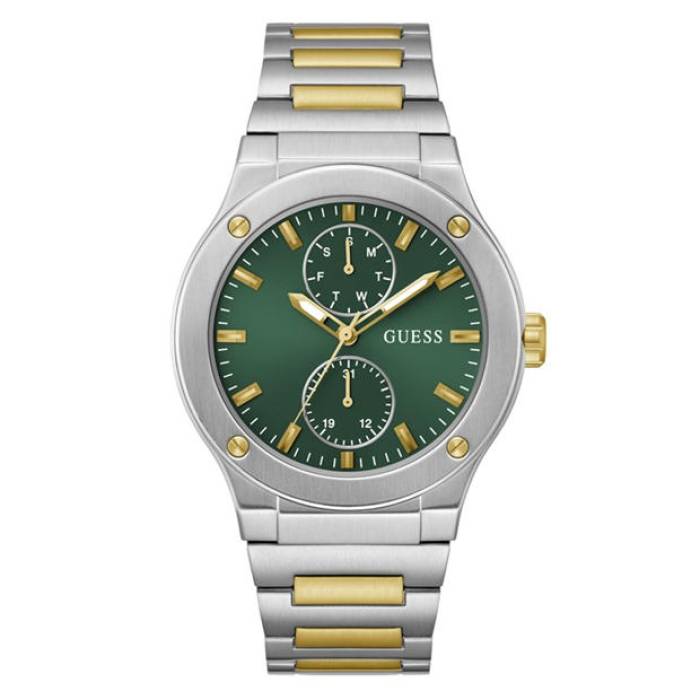 ゲス Guess 【 Jet Watch Unisex Silver/Green 】 Watch ウォッチ・時計 ユニセックス Silver 銀色・シルバー green 緑・グリーン