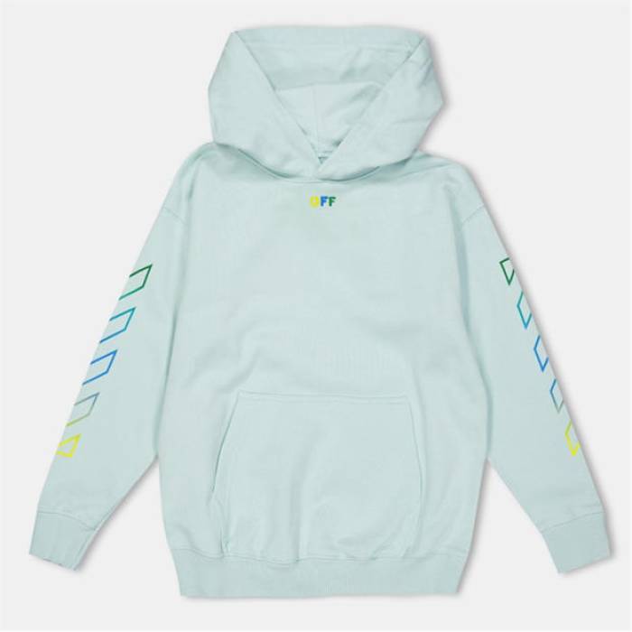 Off White 【 Kids Hoodie Kids Blue Multi 】 フーディー パーカー お坊っちゃん キッズ 青碧 青碧