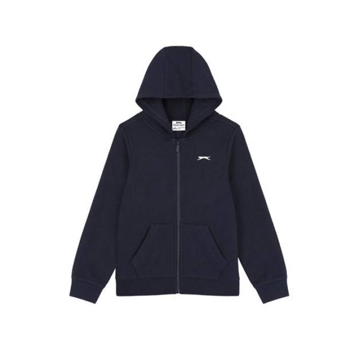 Slazenger 【 Zip Hoodie Junior Kids Navy 】 フーディー パーカー お坊っちゃん キッズ 紺色 米国海軍