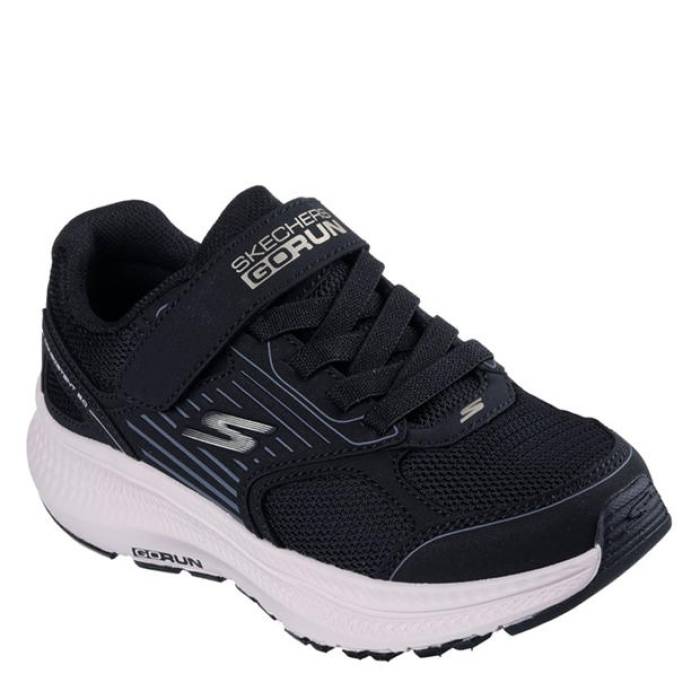 スケッチャーズ Skechers 【 Go Run Consistent 2.0 Runners Girls Kids Black/Gold 】 ラン ジュニア キッズ 黒色 ブラック ゴールド