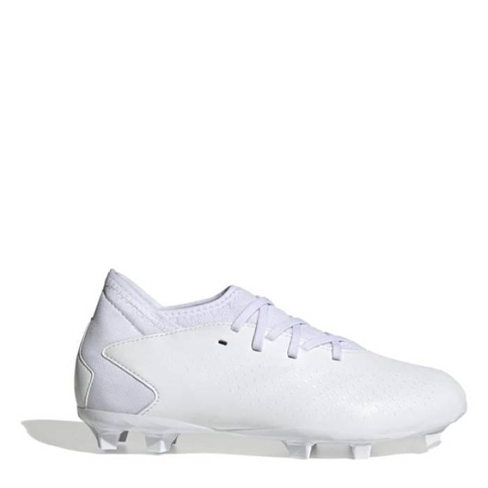 アディダス Adidas 【 Predator Accuracy.3 Childrens Firm Ground Football Boots Kids White/White 】 プレデター フットボール ブーツ ジュニア キッズ 白色 ホワイト