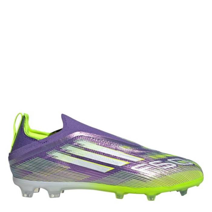 アディダス Adidas 【 F50 Laceless Childrens Firm Ground Football Boots Kids Purple/White 】 フットボール ブーツ ジュニア キッズ Purple 紫・パープル 白色 ホワイト