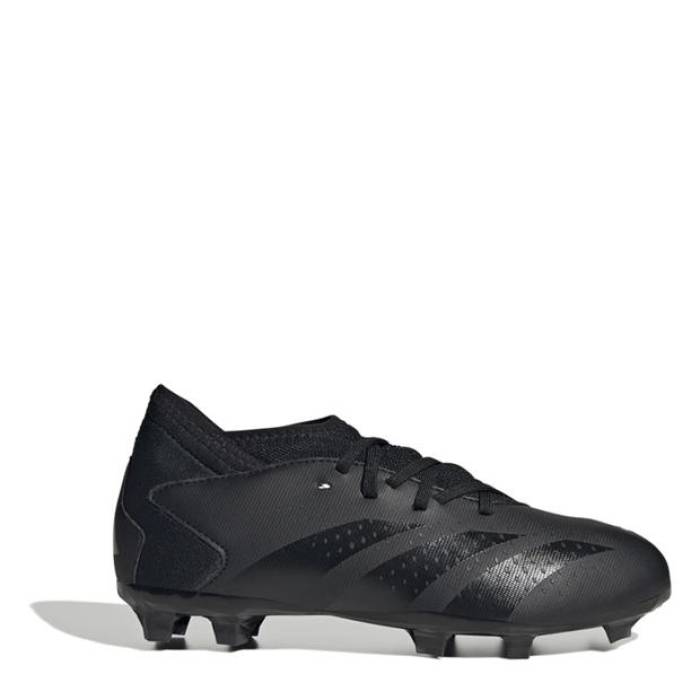 アディダス Adidas 【 Predator Edge.3 Junior Firm Ground Football Boots Kids Black/Black 】 プレデター フットボール ブーツ ジュニア キッズ 黒色 ブラック|スニケス
