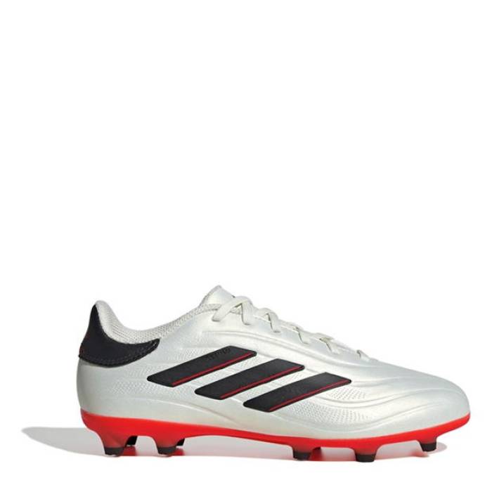 アディダス Adidas 【 Copa Pure 2 League Juniors Firm Ground Football Boots Kids White/Black/Red 】 ピュア フットボール ブーツ ジュニア キッズ 白色 ホワイト 黒色 ブラック Red 赤・レッド