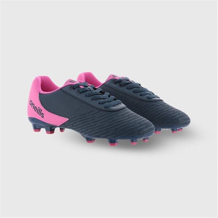 Oneills 【 Meteor Firm Ground Football Boots Junior Kids Navy/Pink 】 フットボール ブーツ ジュニア キッズ 紺色 ネイビー pink ピンク