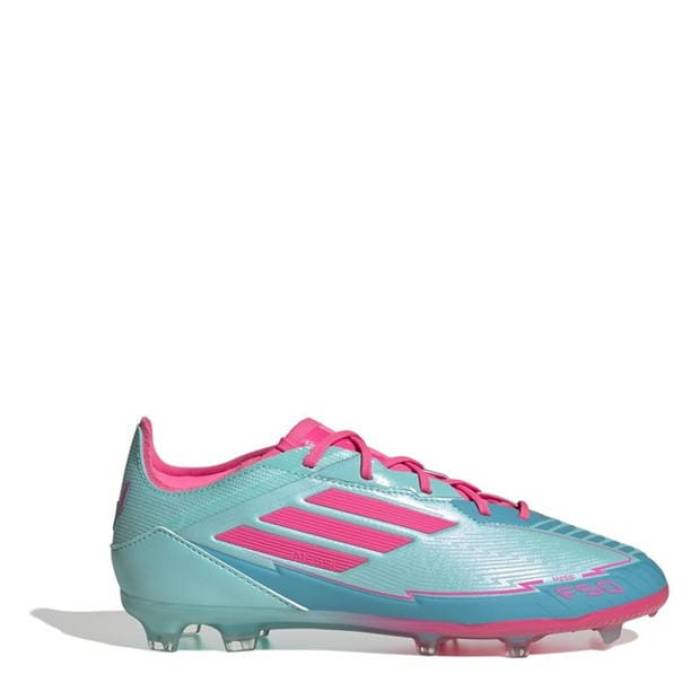 アディダス Adidas 【 F50 Elite Juniors Firm Ground Football Boots Kids Blue/Pink 】 エリート フットボール ブーツ ジュニア キッズ 青色 ブルー pink ピンク|スニケス