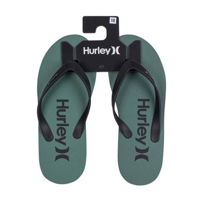 ハーレー Hurley 【 Flip Flops Men Green/Black 】 ビーチサンダル メンズ green 緑・グリーン 黒色 ブラック