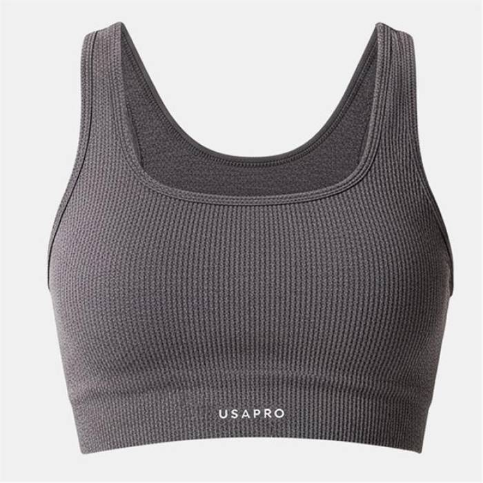 Usa Pro 【 Pro Seamless Ribbed Bra Womens Women Espresso Marl 】 プロ レディース レディース