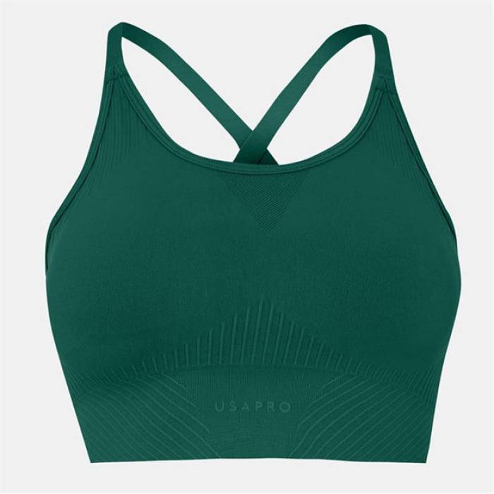 Usa Pro 【 Seamless Adjustable Sports Bra Women Forest Green 】 レディース フォレスト green 緑・グリーン
