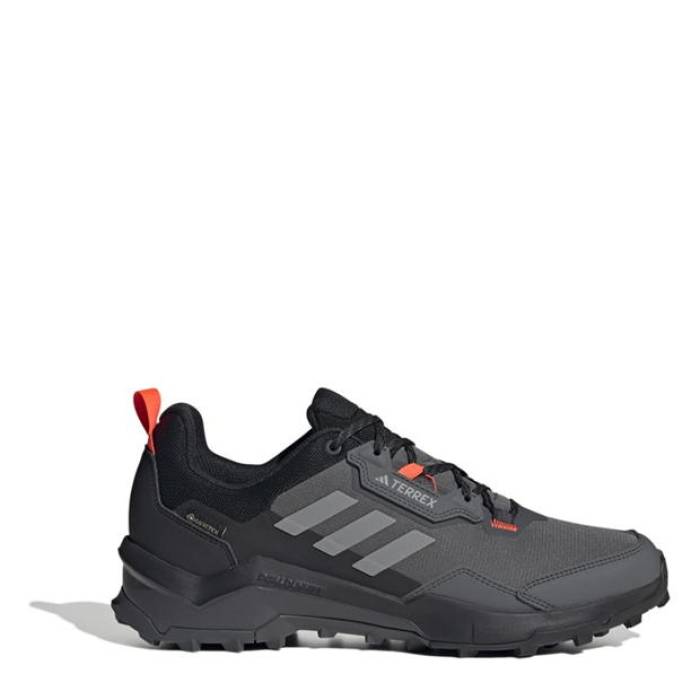 アディダス Adidas 【 Terrex Ax4 Gore-Tex Hiking Shoes Men Grey/Black 】 ゴアテックス シューズ 運動すること靴 メンズ 薄墨色 薄墨色 黒いこと 黒いこと