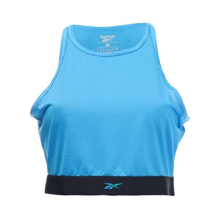 リーボック Reebok 【 Mesh Crop Top Female Womens Women Blue 】 Crop クロップ レディース レディース 青色 ブルー