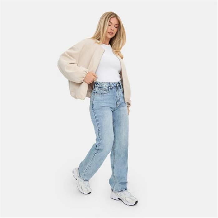 I Saw It First 【 Straight Jeans Women Light Wash 】 デニム レディース