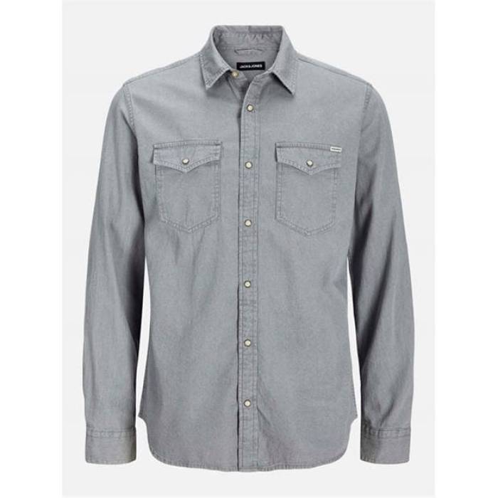 Jack And Jones 【 Sheridan Shirt Sn62 Men Lt Grey Melange 】 メンズ 灰色 グレー｜スニケス