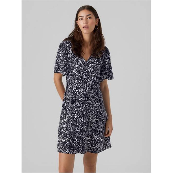 ヴェロモーダ Vero Moda 【 Women's Alba Wrap Dress Women Navy Blazer Dot 】 レディース wrap ラップ ドレス レディース 紺色 ネイビー ブレイザー