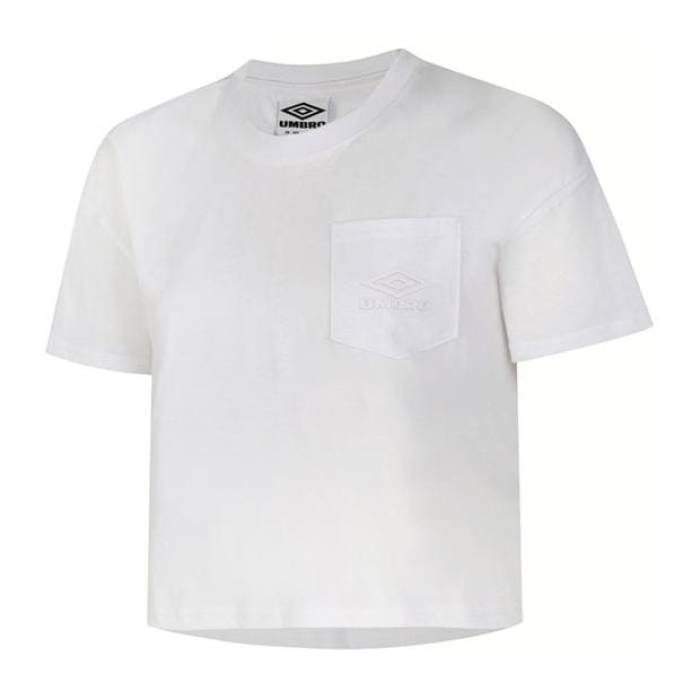 アンブロ Umbro 【 Diamond Crop T-Shirt Womens Women White/White 】 金剛石 Crop クロップ ティーシャツ レディース レディース 白いこと 白いこと
