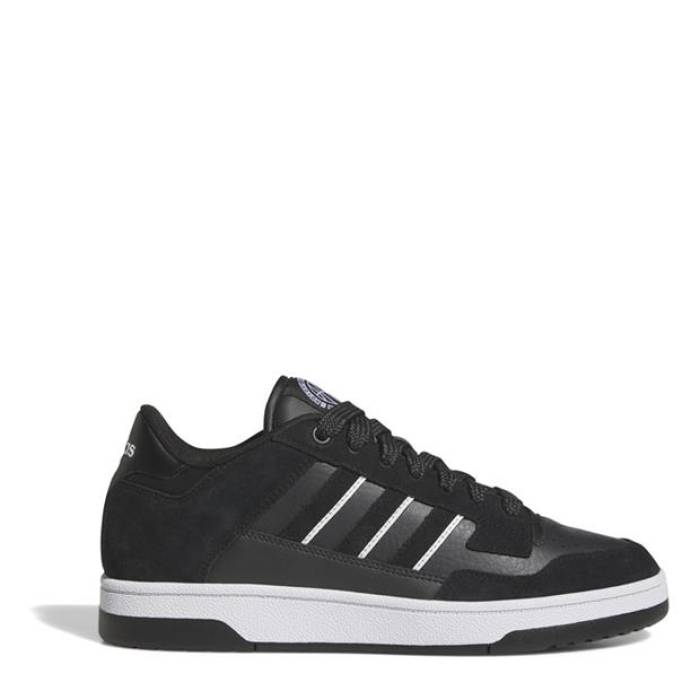 アディダス Adidas 【 Rapid Court Low-Top Trainers Mens Men Black/Carbon 】 厚地の外套 シューズ スニーカー メンズ メンズ 黒いこと 黒いこと 炭素