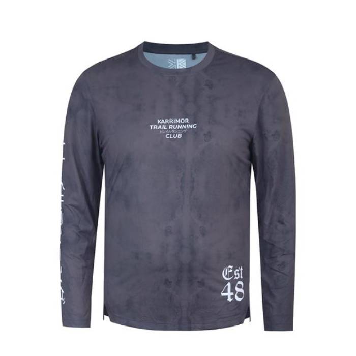 Karrimor 【 Long-Sleeve Performance Running Top Men Black 】 演奏 メンズ 黒いこと 黒いこと