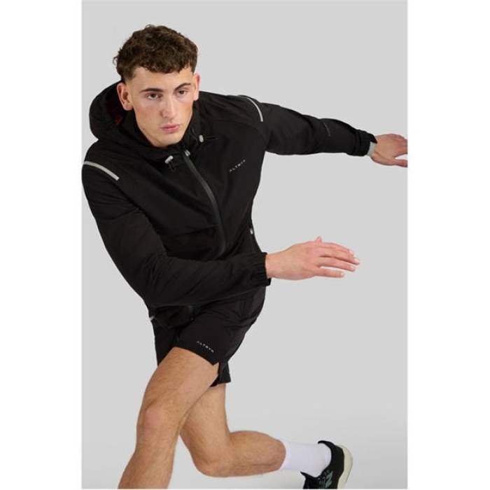 Altryn 【 Ascend Tech Running Jacket Men Black 】 テック Jacket 上衣 メンズ 黒いこと 黒いこと