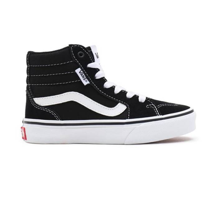 ヴァンズ Vans 【 Filmore High Tops Junior Kids Black/White 】 ハイ ジュニア キッズ 黒色 ブラック 白色 ホワイト