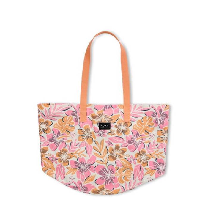 ロキシー Roxy 【 Mesh Drawstring Bags Women White/Pink 】 レディース 白いこと 白いこと pink サクラ色
