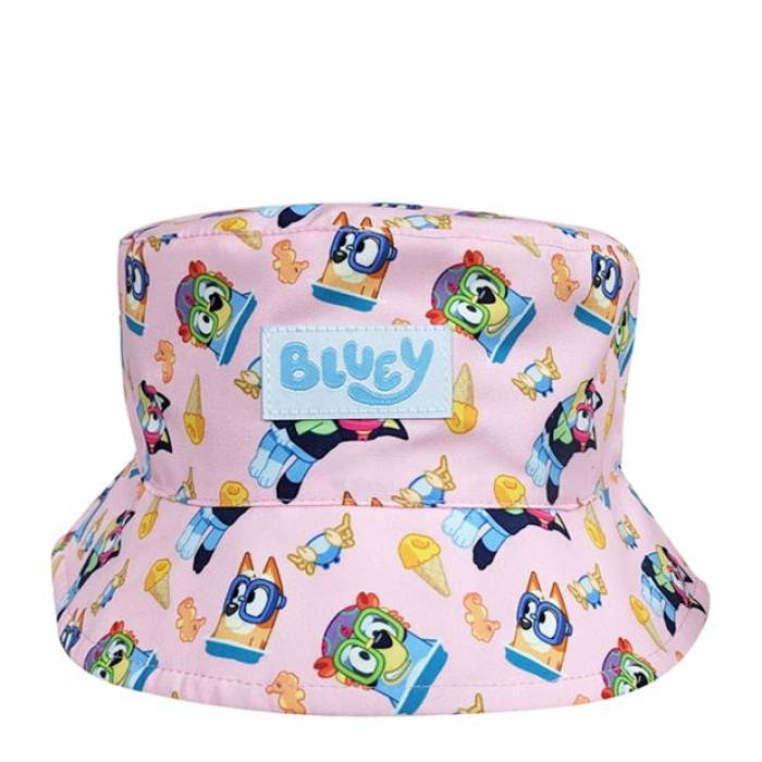 Bluey 【 Bucket Hat Childrens Unisex Pink 】 ユニ一発やる pink さくら色